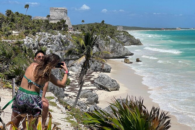 4X1 TOUR Tulum, Coba, Cenote & Playa del Carmen with buffet - Stop 2: Coba ruins and the pyramid-focused experience