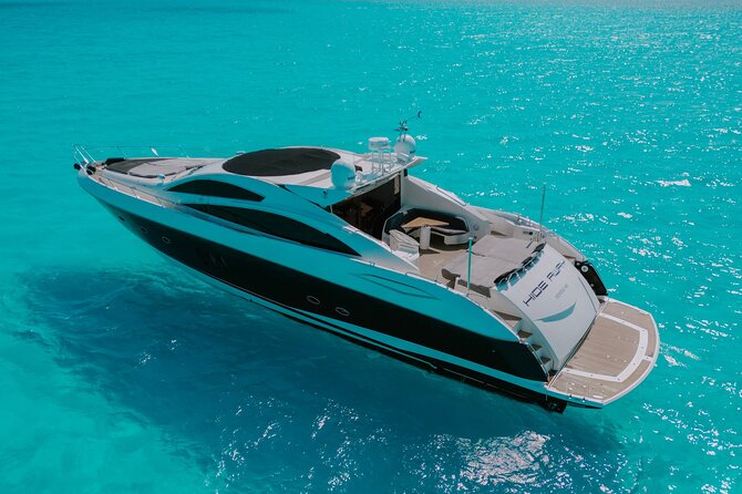 82 Feet Mega Yacht Rental up to 15pax in Cancun - Cruising the Cancun coastline, with cold drinks built in