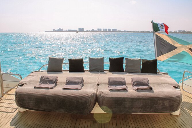 82 Feet Mega Yacht Rental up to 15pax in Cancun - Isla Mujeres and Playa Norte, the real reason people book