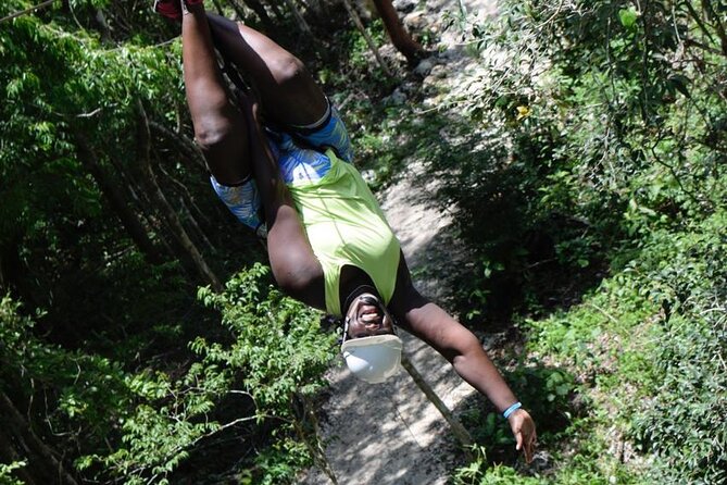 Adrenaline experience from Cancun Atvs Ziplines and a Mayan Cenote - Zipline across the canopy: views, rules, and the 130 kg limit