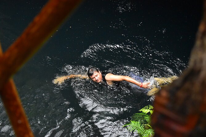 Adventure in Puerto Morelos: ATVs, Ziplining, Cenote Exploration - Cenote swimming: ladder vs. jumping platform