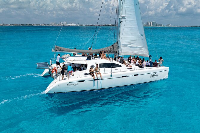 All Inclusive Isla Mujeres Catamaran - Isla Mujeres Beach Club Time: Buffet, Open Bar, and Options