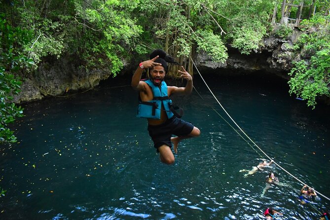 Amazing ATV Tour, Ziplines and Cenote Swim with Lunch and round trip included - Zip line circuit over the treetops, plus the phone and photo trade-off