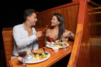 Amazing Romantic Dinner on a Spanish Galeon with Saxophone Music