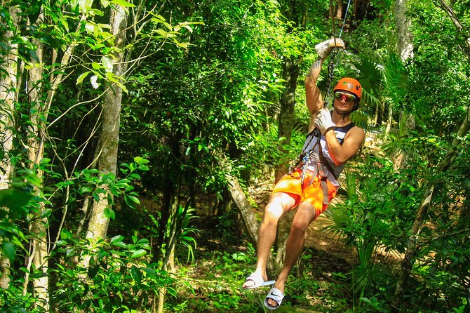 ATV Adventure, Interactive Bridges, Ziplines, Cenote and Lunch - Cenote Verde Lucero: The cave swim, and why timing is everything