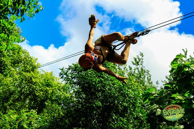 ATV Cenote & Ziplines Activities from Riviera Maya - Zip-lines and interactive bridges: the adrenaline finish