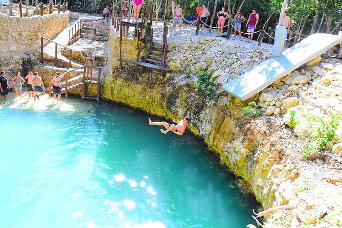 ATV Circuit in Cancun, Horseback Riding, Zip Lines, Cenote, lunch - Cenote swim in Cancun: interactive rules, jumping options, and keeping warm afterward