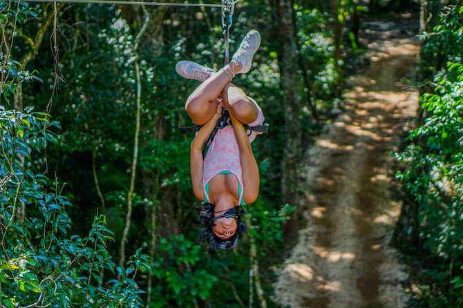 ATV drive experience ziplines and a real Mayan cenote for the best price - Zipline over the rainforest canopy: where adrenaline turns scenic