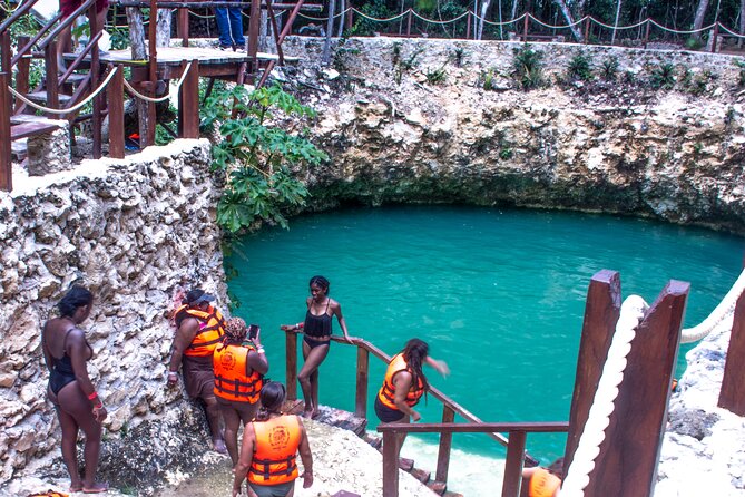 ATV's (shared), Ziplines & Cenote! Half-Day with Transportation from Cancun - Zip-Lines: Jungle Views With Harness Help