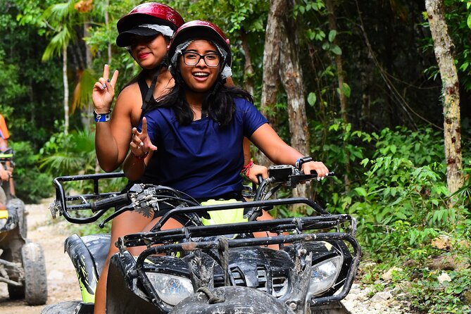 ATV (shared), Horse Back Riding, Ziplines, & Cenote from Cancún - Zipline over the emerald jungle canopy: the view you cannot fake