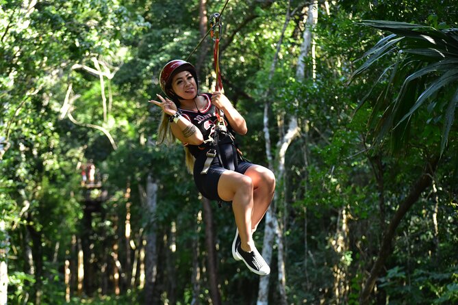 ATV Tour Zipline and Explore 2 Hidden Cenotes - Stop 2 at La Ruta de los Cenotes near Puerto Morelos