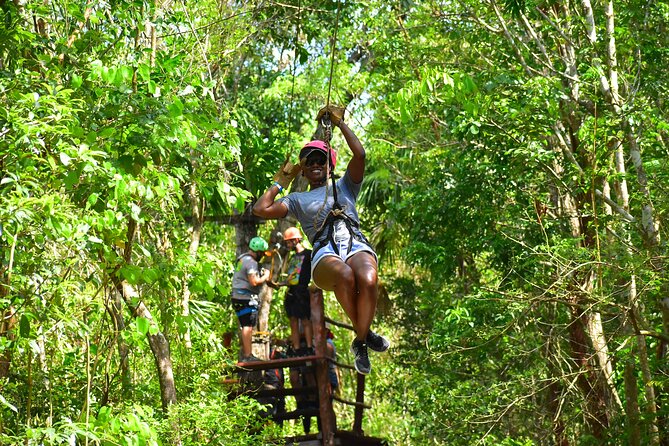 Awesome ATV experience in the jungle with cenote swim and ziplines included - Ziplining Over the Jungle: Views, Head-First Fun, and a Weight Cutoff