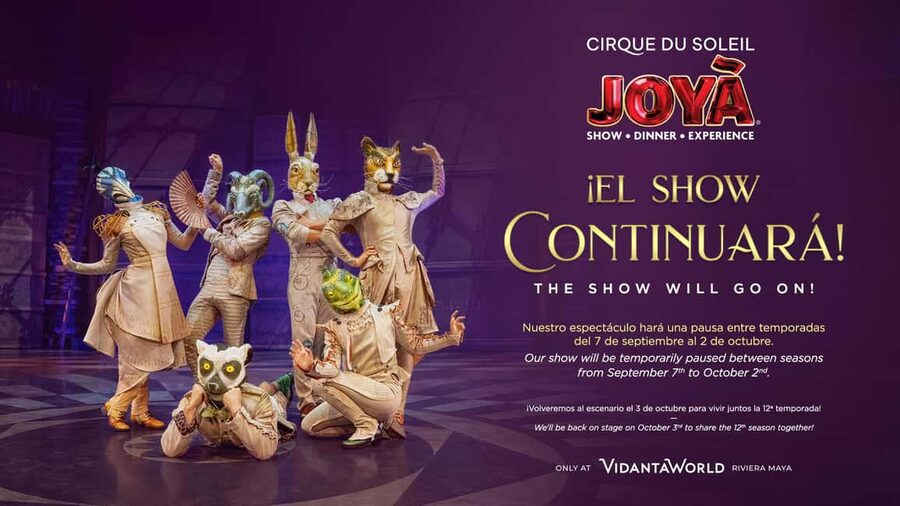 Cancún: Cirque du Soleil JOYÀ Show Ticket - Ticket pickup and timing: get seated before the show starts