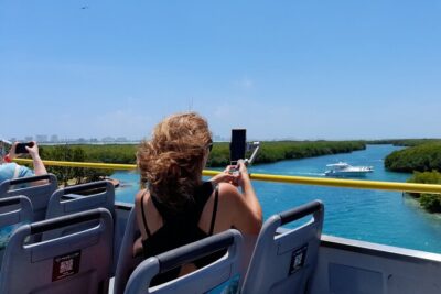 Cancun City Sightseeing and Shopping Tour on a Double Decker bus