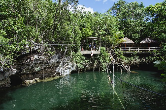 Cancun Extreme Zipline Canopy Tour - The cenote stop: how the swim ties the day together