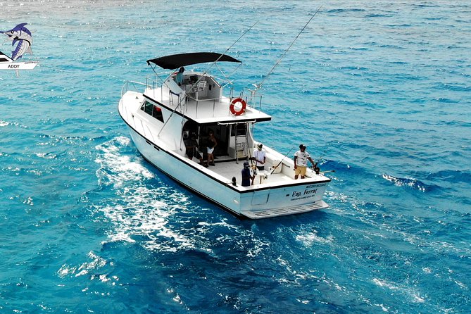 Cancun fishing charter if you don't fish you don't pay 46ft yacht 12pax 25P14 - A 46ft Defender yacht, and what that means for your day