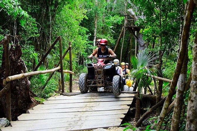 Cancun Horseback Riding, ATV, Ziplines, Cenote, Lunch and Drinks - Cenote Swim With Two Ziplines and a Jumping Platform