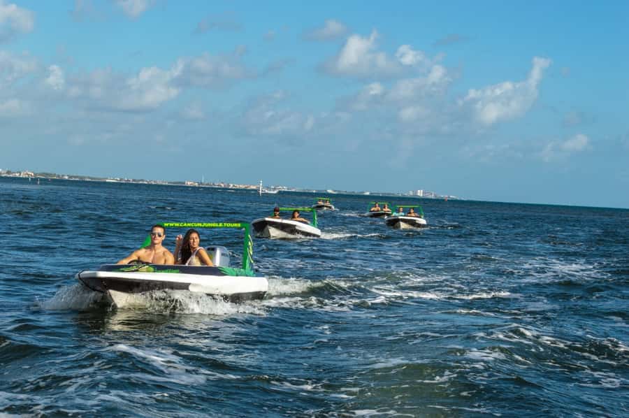 Cancun: Jungle Speedboat and Snorkeling Tour Adventure - Driving the Cancun waterways: Marina Chac Chi to the lagoon