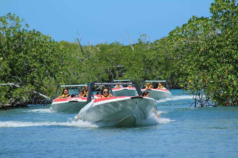 Cancun: Jungle Tour Adventure with Speedboat and Snorkeling. - Speedboat thrills on Nichupté Lagoon