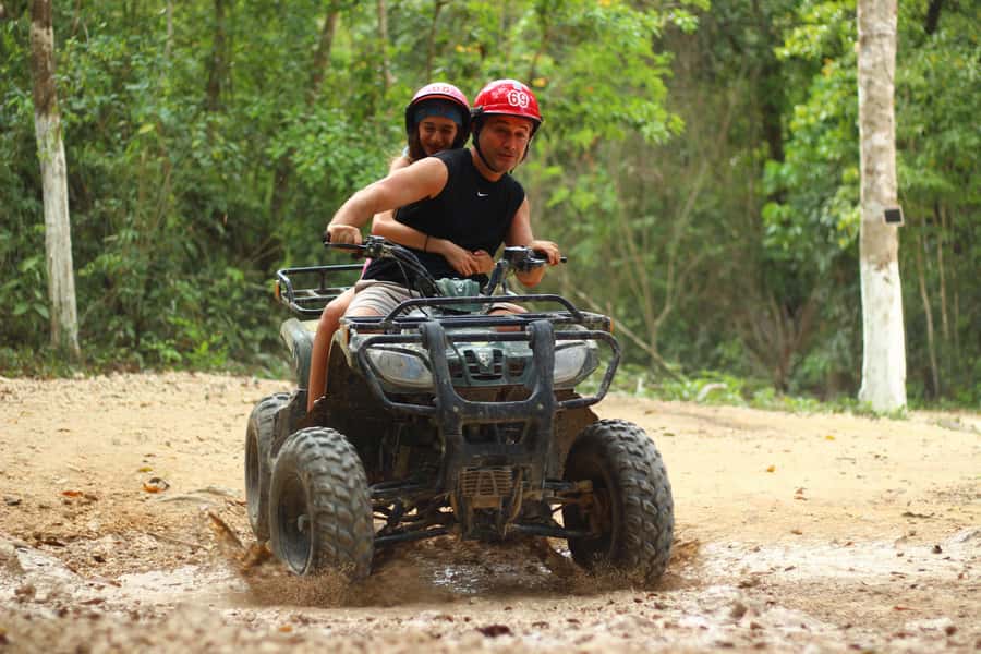 Cancun: Mayan Jungle Rush Zipline, ATV, & Cenote Tour - Four ziplines, hanging bridges, and the balance test above the treetops