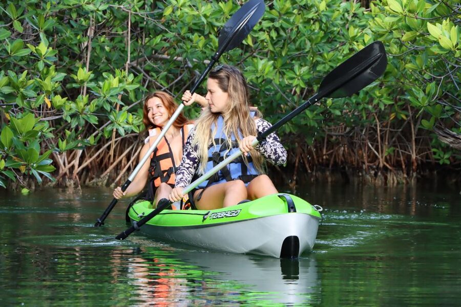 Cancun: Morning Kayak Adventure - The two guided paddles, plus a real photo break