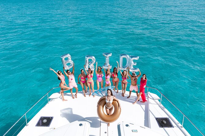 Cancun: Private Catamaran Bachelorette Party – 51' Leopard - Water toys, snorkeling gear, and paddle boards, with less hassle