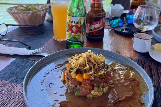 Cancun Private Tour @night-Food, Culture&History(VW Beetle/Audi) - Laguna Nichupte sand-beach dining and the pescadillas stop