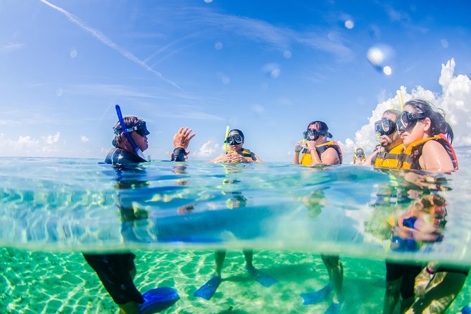 Cancun speedboat and snorkel tour: shared speedboat - Punta Nizuc snorkeling: clear water, underwater statues, and guide-led navigation