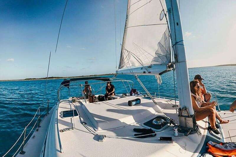 Catamaran party Isla Mujeres with drinks & lunch - Playa Norte beach club and buffet lunch: the part you’ll feel on day two