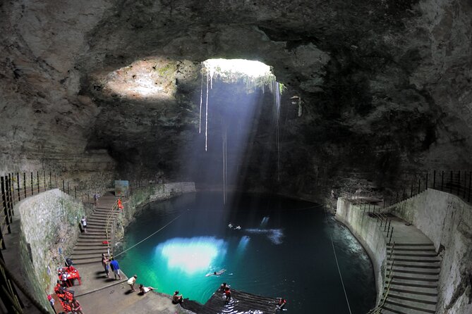 Chichen Itza, Cenote Ikkil and Hubiku+ Valladolid! Deluxe Chichen Itza Tour - Cenote Hubiku: The Sun-Beam Moment in a Deep Cenote