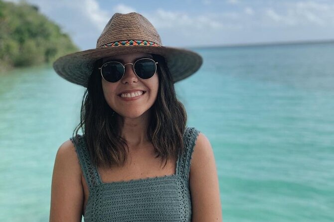 Colorful BACALAR. Incredible Pontoon Tour in one day from Cancun or Riviera Maya - Stop 1: Cenote Azul swim time, and what to expect