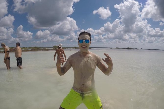 Colorful BACALAR. Incredible Pontoon Tour in one day from Cancun or Riviera Maya - Stop 2: Bacalar lagoon break with swings, hammocks, and calm views