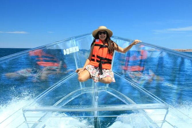 Crystal Boat Tour to Isla Mujeres and Reefs - Sailing toward La carbonera and crossing back into Isla Mujeres