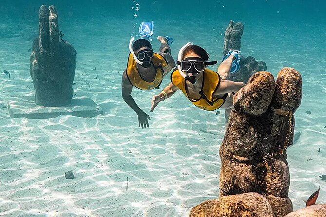 Deluxe Catamaran to Isla Mujeres with Open Bar from Cancun - Snorkeling stop: the included gear is the win