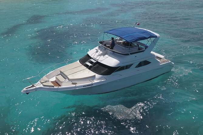 Deluxe Yacht 48FT with FlyBrige Rental in Cancun - 6 to 8 Hours: More Isla Mujeres Time, More Variety