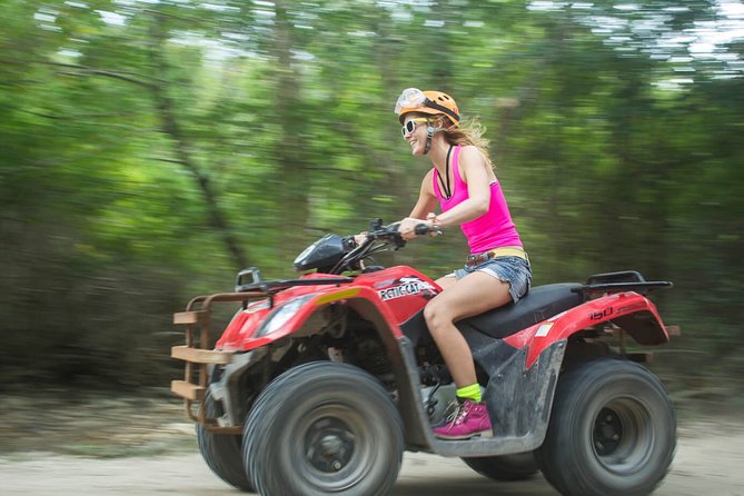 Drive An Atv, Live The Experience Of Ziplining And Swim On A Real Cenote - Ziplining: short course, big adrenaline, guided and safety-first