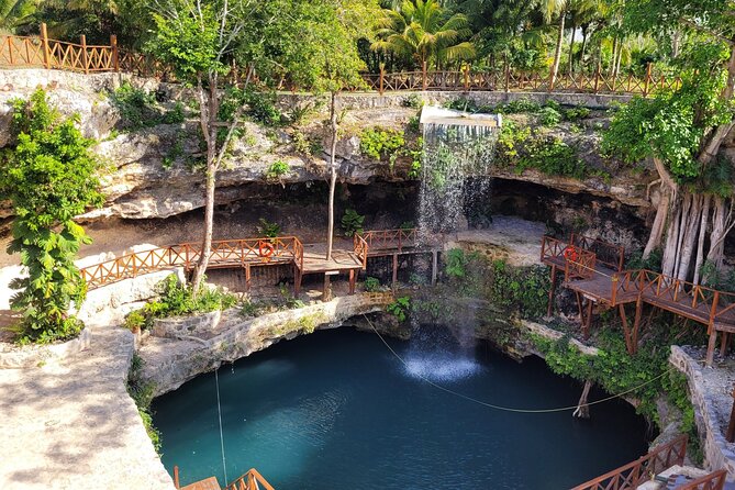 Eco Adventure At 3 Cenotes & 1 Lagoon ! From Cancun & Riviera - Cenote Zacil-Ha: another open swim stop with a simple rhythm