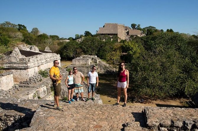 Ek Balam Ruins and Cenote Maya Park Day Trip from Playa del Carmen - Ek Balam Village: black jaguar temples and the Acropolis pyramid climb