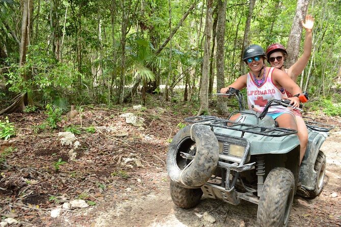 Experience ATV (shared) Ziplines & Cenote with Lunch from Cancún - Cenote Swim and Lunch: Cool Water, Then Chicken Fajitas