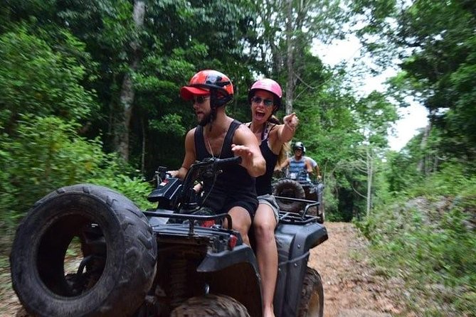 Experience ATV (shared) Ziplines & Cenote with Lunch from Cancún - Amazing Adventures Park: ATV Driving Through Jungle Obstacles