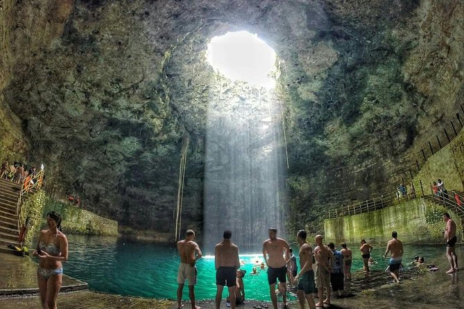 EXPERIENCE CHICHÉN ITZÁ at NIGHT, CENOTE, BUFFET & VALLADOLID - Cenote Hubiku swim time and the Hubiku village buffet