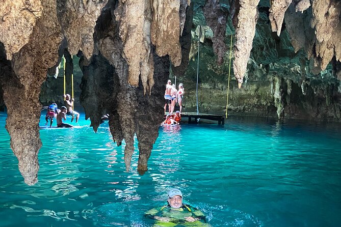 Family ATV Cenote Five Zip Lines Photos Taco Lunch Tequila Taste - Five Ziplines Plus a Hanging Bridge: How the Adrenaline Works