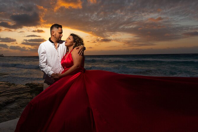 Flying dress photoshoot cancun - The crew, the posing help, and the “flow with the dress” focus