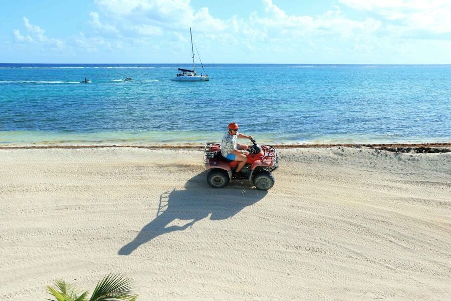 From Cancún: ATV Jungle Trail Adventure and Beach Club - How this ATV jungle trail tour works from Cancun to Maroma