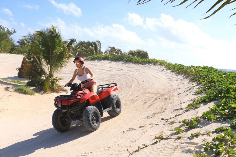 From Cancún: ATV Jungle Trail Adventure and Beach Club - The 45-minute jungle trail ride: mudding, speed, and real off-road feel