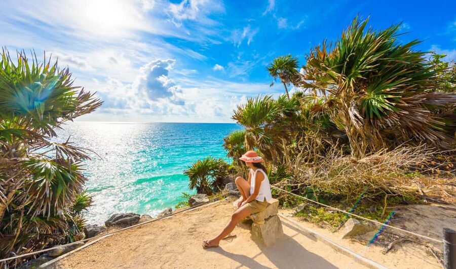From Cancun: Tulum, Cenote and Turtle Swim Tour at Akumal - Canamayte Eco Park and the Mariposa cenote swim in open water