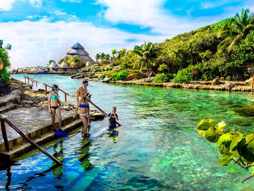 From Riviera Maya: Xcaret Park Plus, the complete experience - Inside the park: beaches, natural pools, rainforest trail, and animal stops