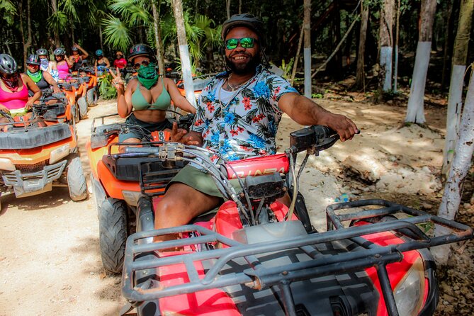 Half Day in Cancun Atvs Ziplines and Cenote Park - ATV time in the jungle: safety gear, ride realism, and one important rider option
