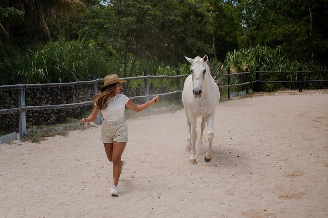 Horseback Riding and Cenote Swim from Cancun or Playa del Carmen - Entering the jungle via Rancho Bonanza horses