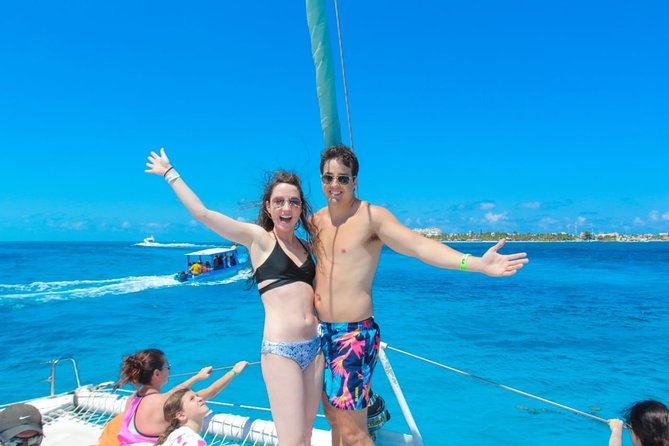 Isla Mujeres Catamaran Luxury Sailing Experience - El Meco snorkeling stop at the National Reef Park: reef, sculptures, and timing